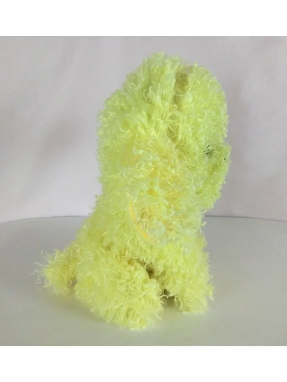 NWT A&A Global Fuzzy Soft Yellow Poodle Puppy Dog 8